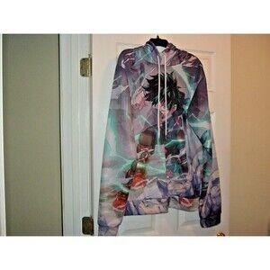 My Hero Academia Sz 5 XL Hood Sweatshirt Anime Pullover Unisex Deku Izuku